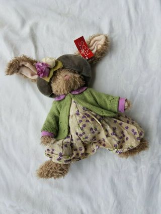 Vintage Russ Berrie Uk Mabel Bunny Rabbit Plush Stuffed Animal Doll