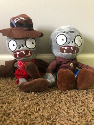 Plants Vs Zombies Soft Plush Two Zombie Pack Ships In Week Or Less
