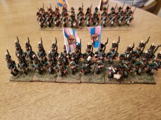 28mm Superbly Painted Russian Napoleonic Line Metal 24 Figs Elite Miniatures