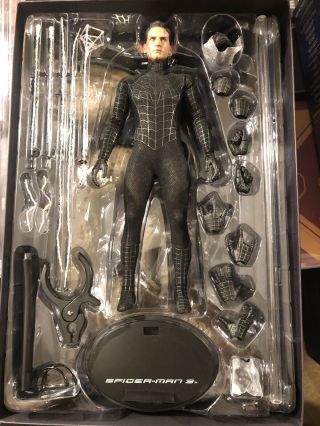 Hot Toys 1/6 Spider - Man 3 Spiderman Black Suit Exclusive Mms165.