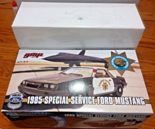 Gmp Ford Mustang 1985 Special California Highway Patrol 1:18 Scale Die Cast