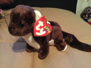 Ty Beanie Baby 2000 " Runner " The Ferret (with Tags)