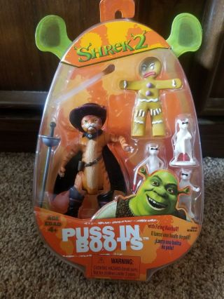 Hasbro 2004 Shrek 2 Puss In Boots Collectible Action Figure Factory