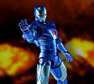 Marvel Iron Man Mark 3 Blue Stealth action figure S.  H.  Figuarts Bandai Avengers 2