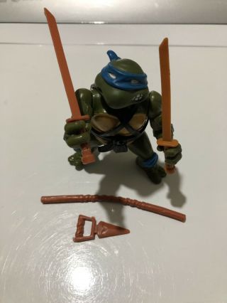 1988 Playmates Teenage Mutant Ninja Turtles Soft Head Leonardo Action Figure