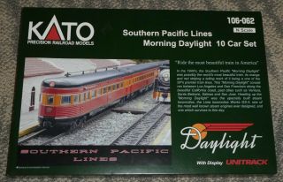 Boxed Kato 106 - 062 N - Scale Southern Pacific Lines Morning Daylight 10 Car Set
