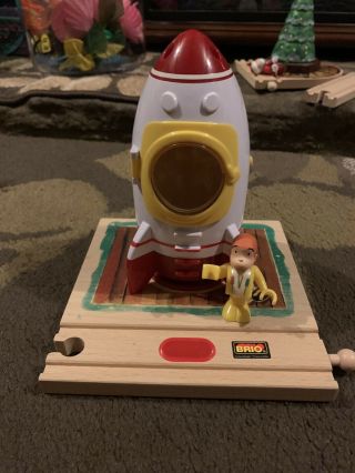 Brio Curious George Rocket Ship Space 32911 Lights And Sounds Thomas Wooden 2
