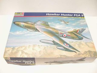 1/32 Revell Monogram Hawker Hunter Fga 9 Raf Plastic Scale Model Kit Complete