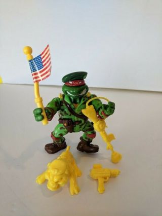 Tmnt 1991 Ralph,  The Green Teen Beret With Accessories By Playmate