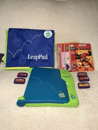Leapfrog Leappad Interactive Learning System W Books,  Cartridges,  And Backpack