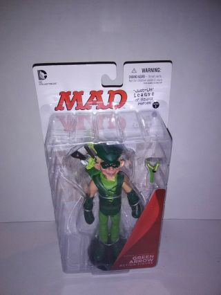 Mad Just - Us League Of Stupid Heros Alfred E Neuman As Green Arrow Dc Collectible