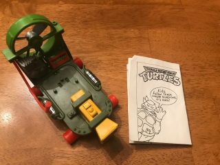Vintage 1988 Tmnt Ninja Turtles Cheapskate Vehicle Skateboard With Instructions