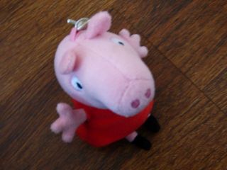 Ty Peppa Pig Plush Stuffed Animal Toy Key Chain Belt Clip 2014 E1 Entertainment