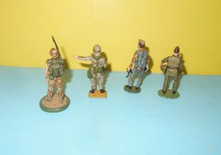 Painted Metal Toy Soldiers Action Pose US Soldiers & Air Force Pilots 2.  5 