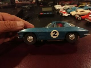 Vintage 1/32 Scale Eldon Corvette Stingray Metallic Blue 1960 