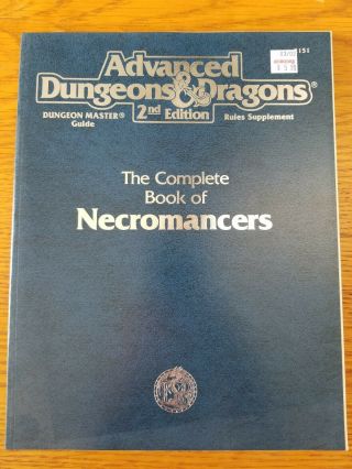 Complete Book Of Necromancers Tsr Ad&d 1995
