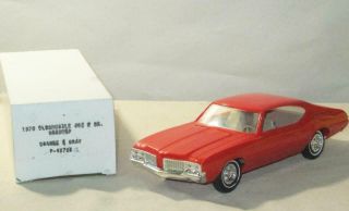 Dealer Promo Model Car Olds 4 - 4 - 2 2 Door Hardtop 1970 Orange & Gray Oldsmobile