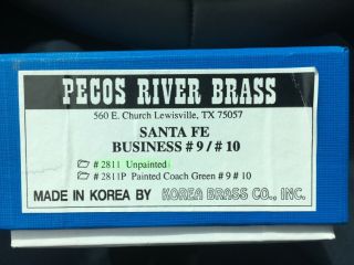 Pecos River Brass Santa Fe Business 9/ 10 2811 Unpainted