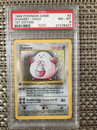 Chansey Psa 8 1st Edition Shadowless