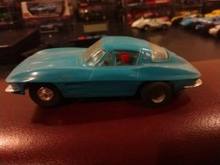 Vintage 1/32 Scale Eldon Corvette Stingray Blue Slot Car 1960 