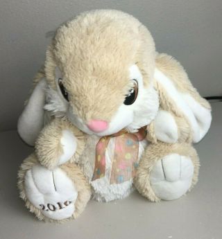 Dan Dee Collectors Choice Rabbit 14 " Plush Bunny Brown White Easter Bow 2016
