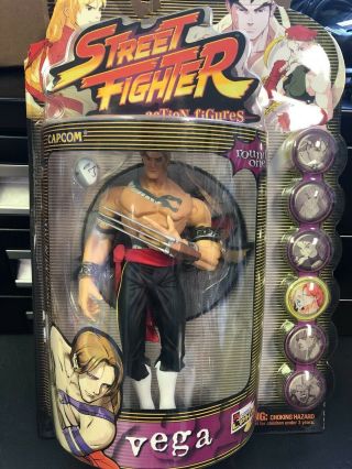 1999 Resaurus Capcom Street Fighter Round One Vega Figure Nib