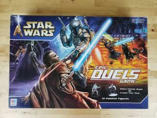 Star Wars Epic Duels Board Game Milton Bradley 100 Complete 2002