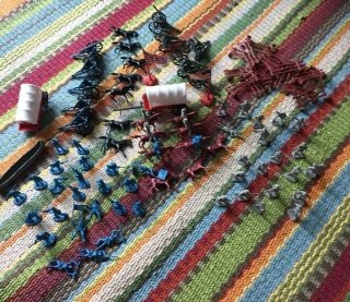 Hing Fat American Civil War Figure Play Set,  Canons,  Coverd Wagons Horses Flags