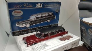 Cadillac Hearse Limousine 1966 1:18 Precision Miniatures In Maroon