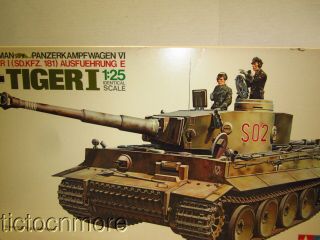 Vintage Tamiya German Wwii Tiger I Panzer Unassembled Model Dtw111 Japan