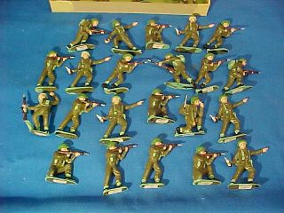 22 - 1950s Ahi Toys Wwii Us Toy Soldiers 2 " Lead Hand Painted