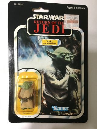 1983 Vintage Star Wars Return Of The Jedi Yoda 77 Card Back 38310 Kenner