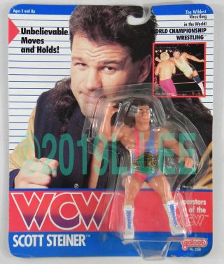 Galoob Toys Wcw Wrestling Scott Steiner Moc Rare Uk Exclusive Worn