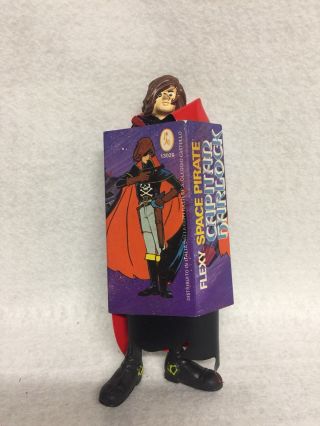 Vintage 1978 Capitan Captain Harlock Space Pirate Flexy With Cape And Box Rare