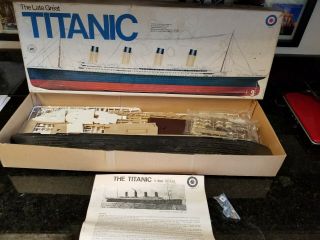 Vintage Entex The Late Great Titanic Cruise Liner 1/350 Scale Ship Model Kit