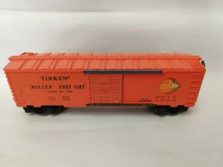 Lionel Trains (o Scale) Timken Roller Freight Box Car (orange) 6464 - 500
