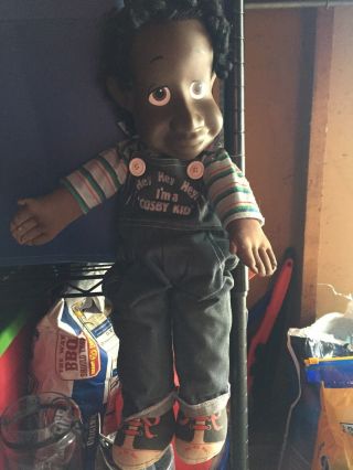 Vtg Little Bill Cosby Kid Stuffed Doll Rubber Face 23in.  Hey Hey Hey
