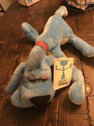 Vintage 1987 Foofur Blue Floppy Dog Stuffed Animal Puppy Toy Plush 12 " Dakin
