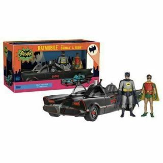 Batman 1966 Tv Series Batman And Robin 3 3/4 - Inch Figures With Batmobile Vehicle