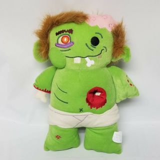 My First Zombie Plush Toy Vault Green Plush Brains Bones No Tags 2015
