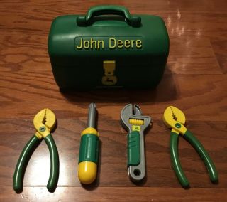 John Deere Pretend Play Tools - Toolbox,  Wrench,  Screw Driver,  & 2 Pliers