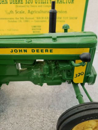 john deere 320 utility tractor 1/16 scale 2