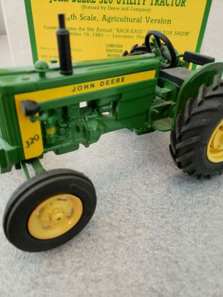 john deere 320 utility tractor 1/16 scale 4