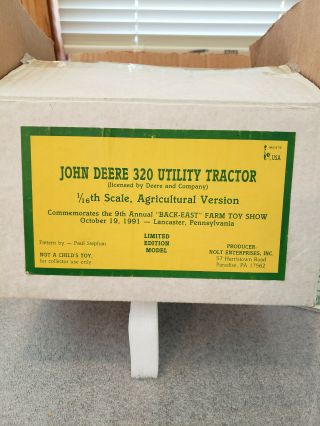 john deere 320 utility tractor 1/16 scale 7