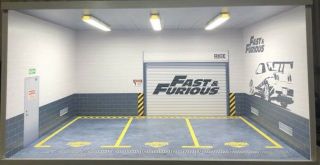 1:18 Fast & Furious Diorama 3 Car Garage Acrylic Sliding Door Dustproof Custom