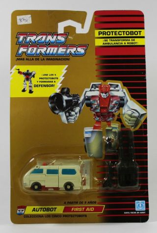 1986 Hasbro Transformers G1 Protectobots First Aid On Card Defensor