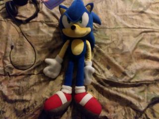 Sonic The Hedgehog 23” Character Pillow Large Plush With Tags,  Sega,  Htf