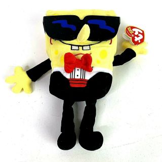 TY Beanie Babies 2004 SpongeBob TuxedoPants With Flip Up Sunglasses 8 