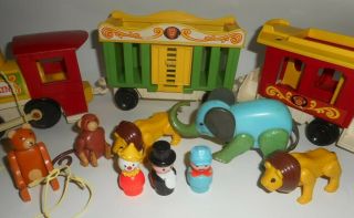 Vintage 1973 Fisher Price Play Circus Train 991 Little People & Animals