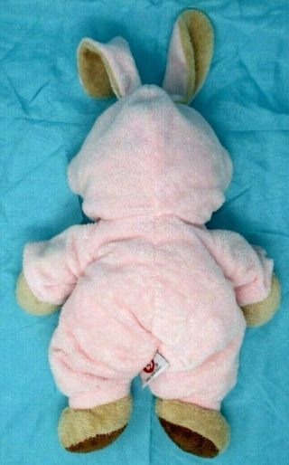 Bear in Pink Bunny Suit Ty Pluffies Plush 12 